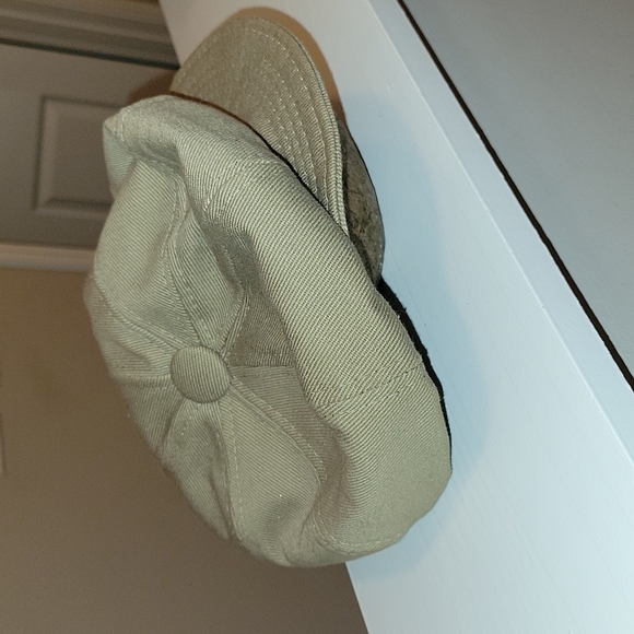 Beige Denim Paperboy Cap - Picture 3 of 5